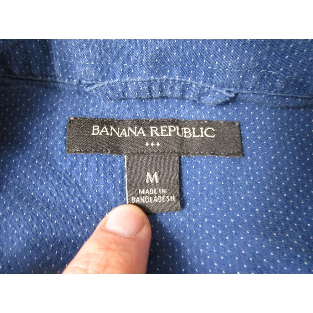 Banana Republic Shirt‎ Mens Medium Blue Button Down Long Sleeve Preppy
